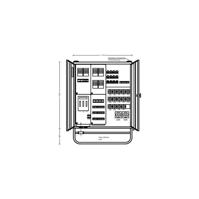 400A WEF BAUSTROMVERTEILER I MIETEN BEI ECOM TECH
