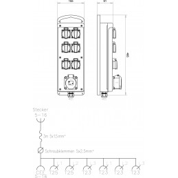 16A BAUSTROMVERTEILER GUMMIVERTEILER I MIETEN BEI ECOM TECH