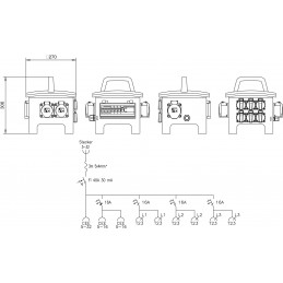 32A BAUSTROMVERTEILER GUMMIVERTEILER I MIETEN BEI ECOM TECH