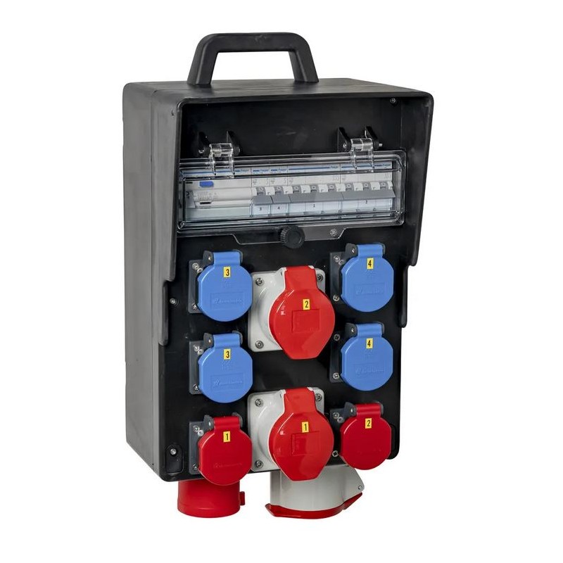 32A BAUSTROMVERTEILER GUMMIVERTEILER I MIETEN BEI ECOM TECH