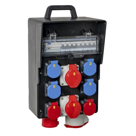 32A BAUSTROMVERTEILER GUMMIVERTEILER I MIETEN BEI ECOM TECH