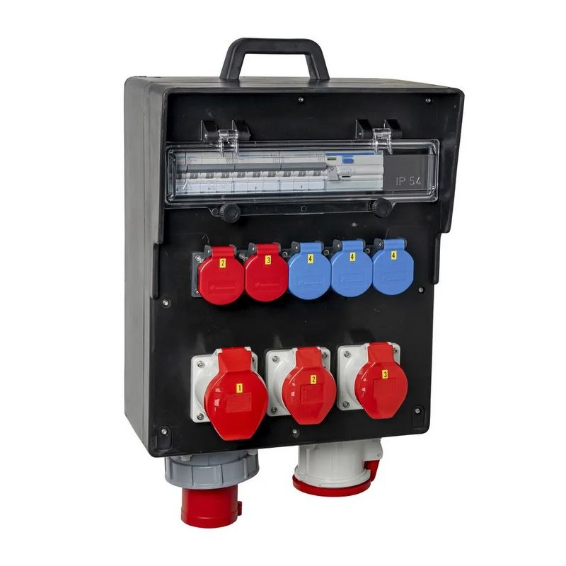 63A BAUSTROMVERTEILER GUMMIVERTEILER I MIETEN BEI ECOM TECH